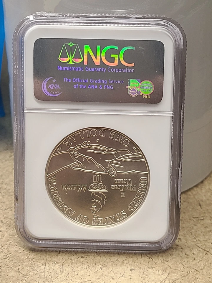 1995-D Gymnastics Olympics Silver Dollar NGC MS 70 US Mint $1 Commemorative - Image 2 of 2