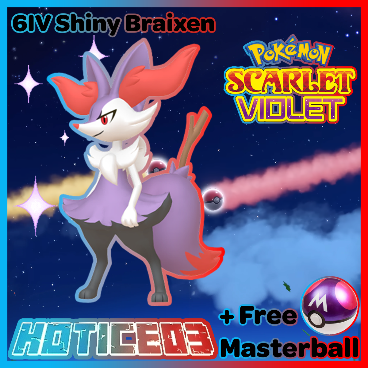Shiny Braixen 6IV Pokemon Scarlet & Violet Fast | eBay Shiny Braixen 6IV Pokemon Scarlet & Violet Fast | eBay