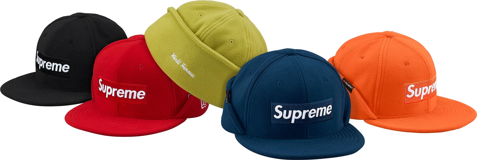 Bouchon d'oreille Supreme PolarTec nouvelle ère noir marine F/W 17