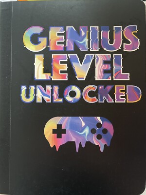 5pkGenius Level Unlocked Compostition Book Notebook Top Flight 80 Page Wide Rule