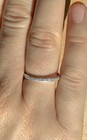Channel Set Eternity Band 2mm CZ Stackable Bridal Ring Guard .925 Silver Size 9 — photo 5