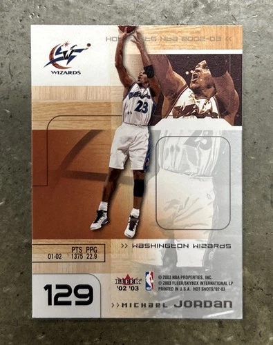 2002-03 Fleer Hot Shots MICHAEL JORDAN “GIVE & GO” SP INSERT HUGHES SP INSERT