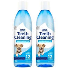 Fresh Dental Water Additive for Dogs 2-Pack, 18oz Each   Dog Breath Freshener...