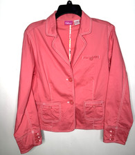 Bandolino Coral Long Sleeve Blazer Jacket Stretch Womens Small White Stitching
