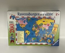 Ravensburger Map of The World 200 Pc XXL Puzzle Poster Fact Sheet 2005