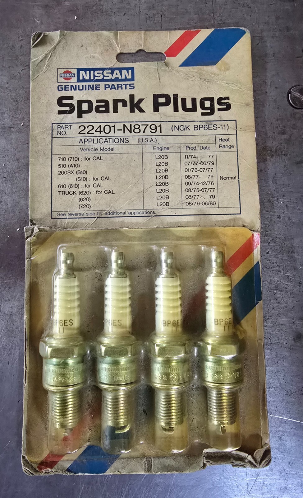 4 Nissan L20B Datsun Mid to late 70s Vintage NGK BP6ES-11 Plugs