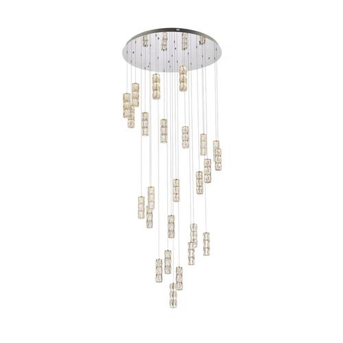 Elegant Lighting Polaris 25 Light 42" Chandelier, Chrome - 3500D42C - Picture 1 of 1