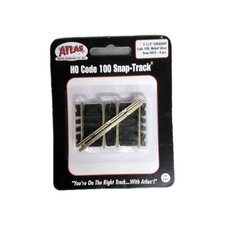 Atlas HO Scale  New 2024  Code 100  1.5" Straight  Snap Track  4 Pcs  825