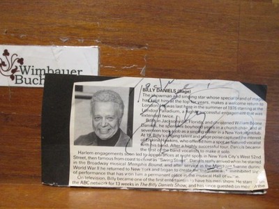 Original Autograph Billy Daniels US singer 1915-188 /// Autogramm Autograph sign