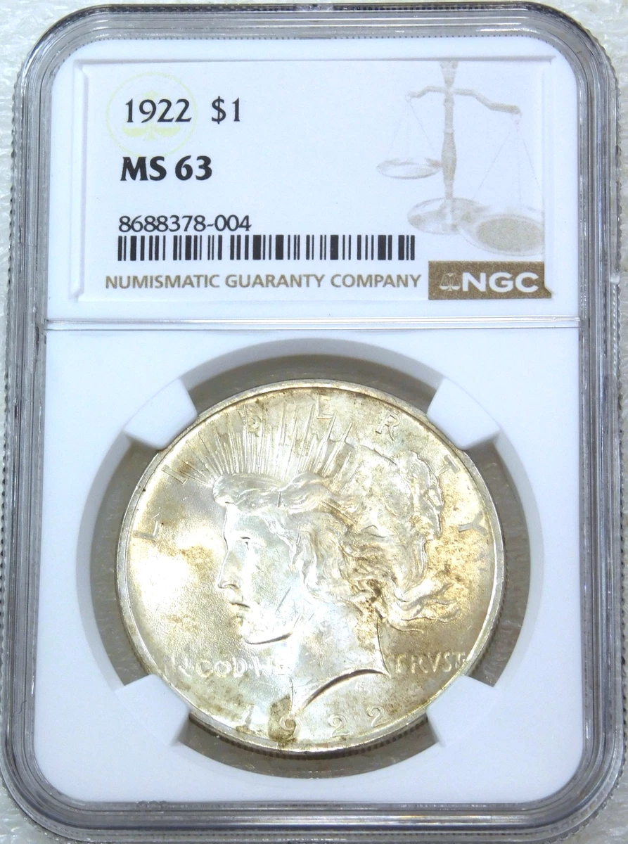 MS 63 Graded 1922 Year Peace Dollars (1921-1935) for sale | eBay