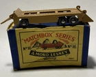 Vintage Matchbox Moko Lesney #16 Six Wheel Transporter Trailer w/Original Box