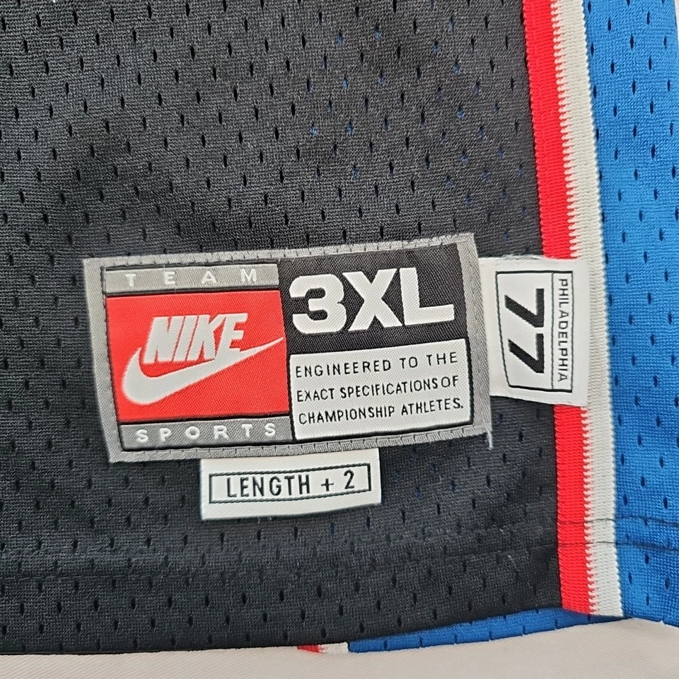 Camiseta deportiva negra vintage para hombre Philadelphia 76ers Allen Iverson de Nike talla 3XL Foto 4 de 4