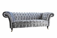 Design Chesterfield Sofa 3 Sitzer Couch Polster Sofas Wohnzimmer Big Xxl