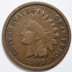 1909 Indian Head Penny Cent Very Good (VG)