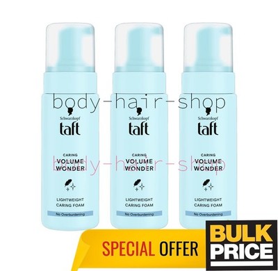 Taft Volume Wonder Mousse Leichter Pflegeschaum für dünner werdendes Haar...