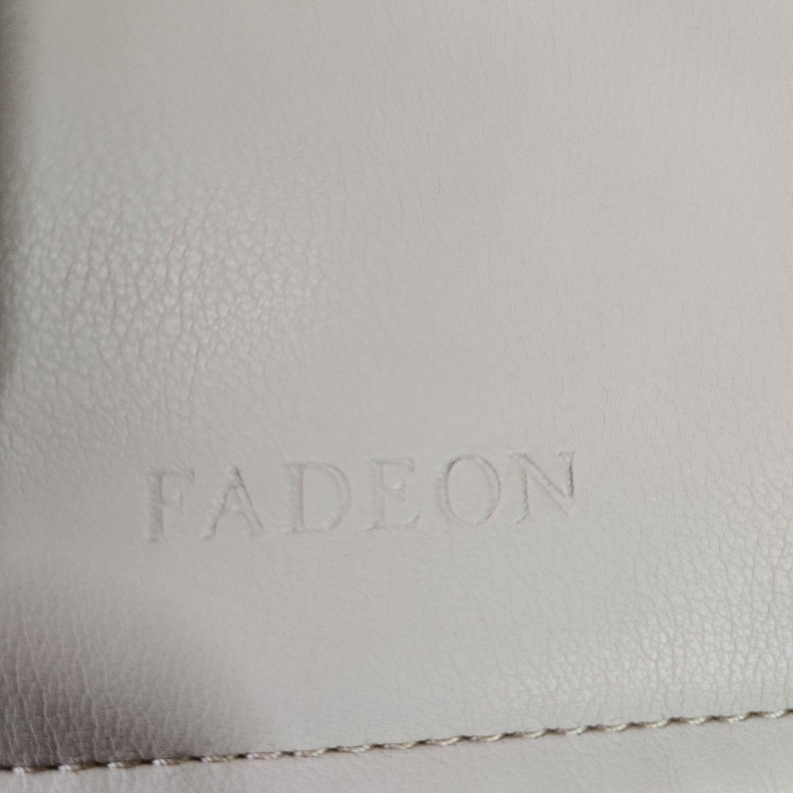 Fadeon Leather White Large Backpack Brown Accents - image 6