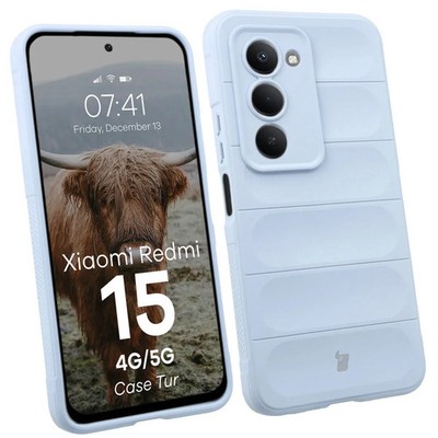 Handyhülle für Xiaomi Redmi 15 4G/5G Bizon Case Cover Schutzhülle Etui Hellblau