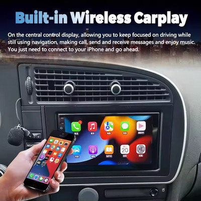 Android15 Autoradio CarPlay Navi für SAAB 9 3 2007 2012 4GB+64GB WiFi6.0 BT5.4