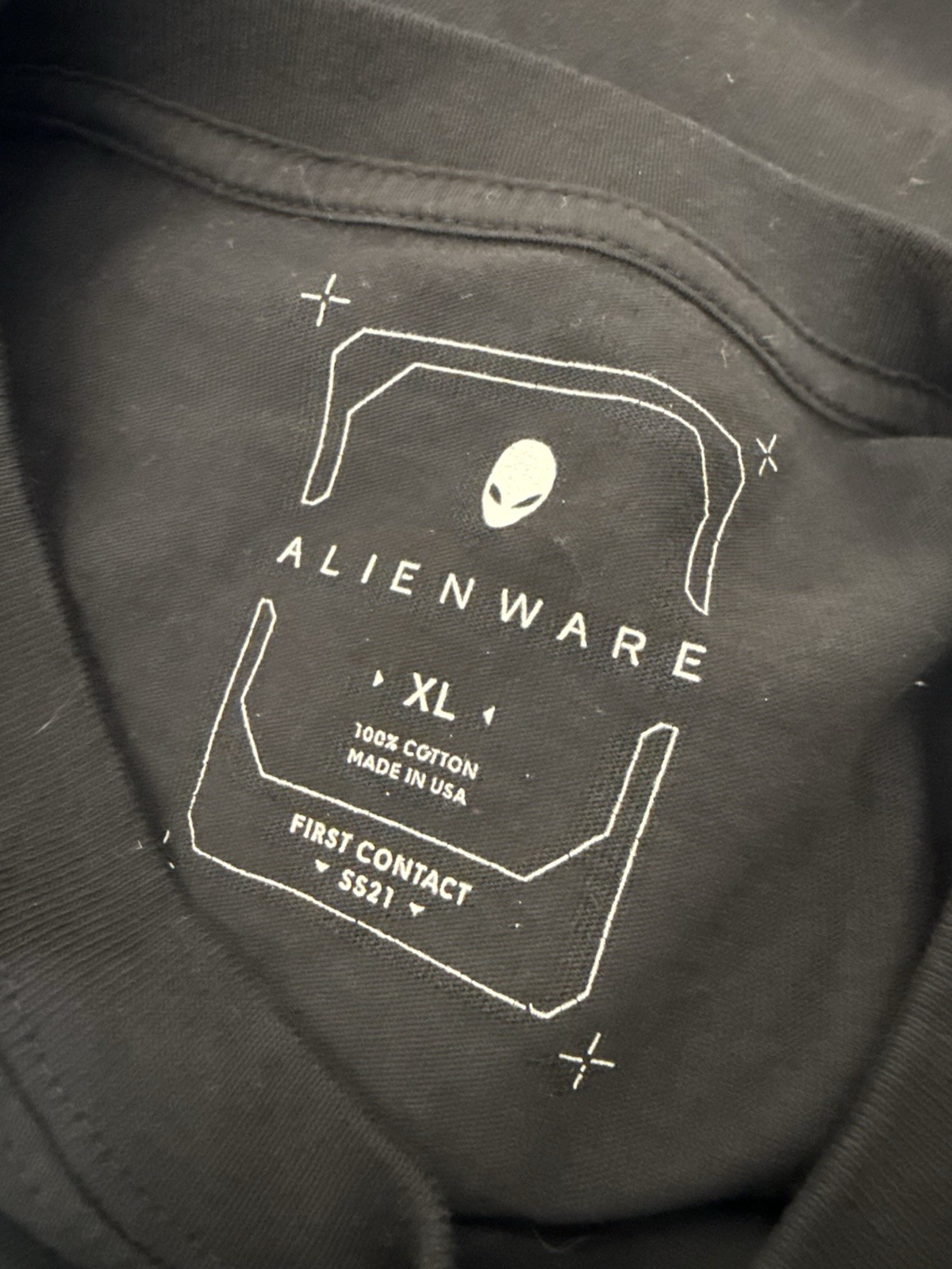 2 Alien Alienware Gaming Systems Short Sleeve Bla… - image 7