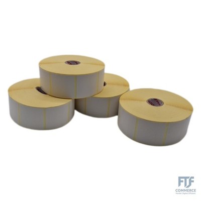 Meto Thermotransfer Etiketten (40x40 mm, weiß, Permanent, Kern: 25 mm, 1.900 The