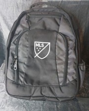 MLS Back Pack Black and White Adjustable Straps Zipper Pockets Port Authority