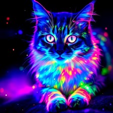 Diamond Art Kits for Adults Cat, DIY 5D Diamond Painting Kit for Beginners, An