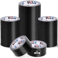 Duct Tape Bulk, Black Duct Tape Heavy Duty, 12 Rolls x 20 Yard x 1.88 Inch Pe...