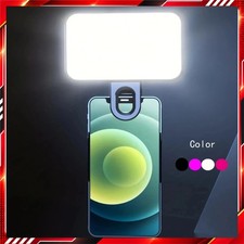 Mini Clip-On Selfie Fill Light, Rechargeable 3-Mode LED Phone Light