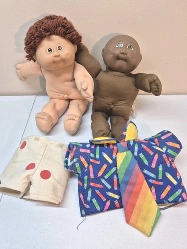 Cabbage Patch Dolls Lot Of 2 Clown Clothes NOT Cleaned Multi-color