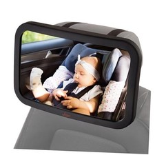 Baby Car Mirror - Shatter-Resistant Glass  Stable Rear-Facing 1-Pack Black