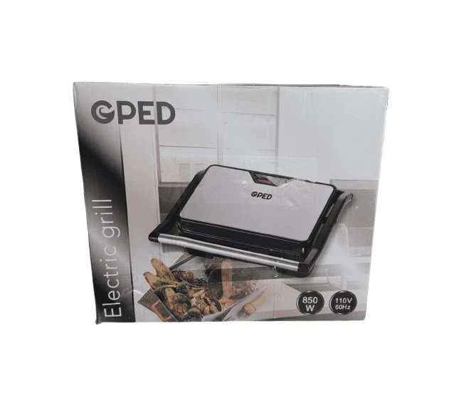 GPED 850W Electric Grill - Black and Silver