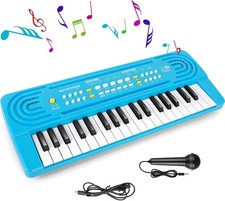 Shayson Kids Piano Keyboard with Microphone 37 Key Portable Music for... 