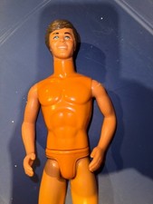 Barbie Ken Doll Mattel Vintage 1983 Head 1968 Body Brown Hair Blue Eyes