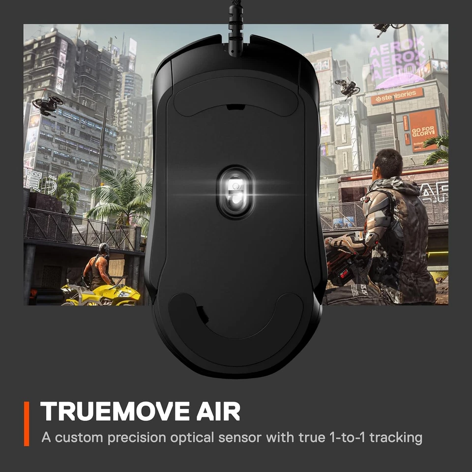 SteelSeries Rival 5 Gaming Mouse with PrismSync RGB Lighting and Wired, Black - Image 4 of 4