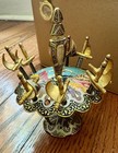 Vintage Toledo Sword Appetizer Set of 8 Sword Picks Enamel Brass — photo 1