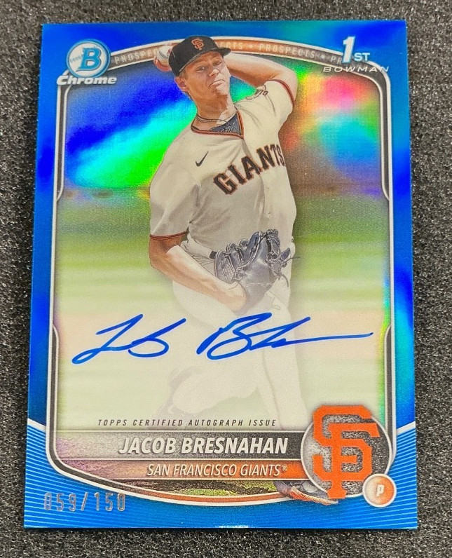 2025 Bowman - Chrome Prospect Auto Jacob Bresnahan #CPA-JBR Blue Refractor /150