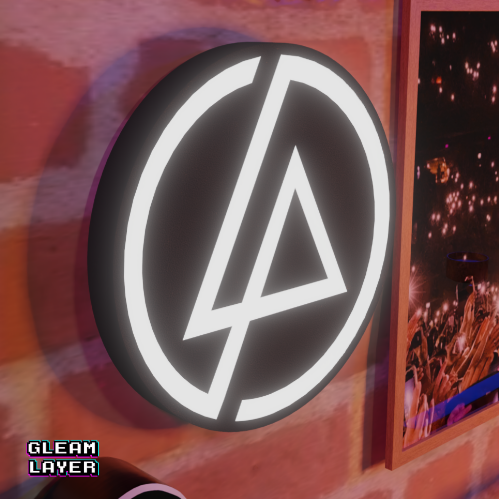 Lampe LED Linkin Park 3D – 20x20 Cm, Avec Télécommande, Impression 3D, Neuf