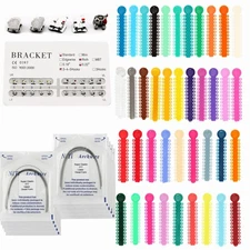 Dental Orthodontic Braces Kit 0.022 Roth Brackets /NiTi Arch Wire /Ligature Ties