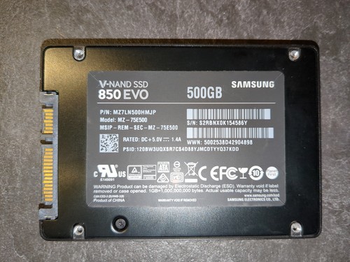 Samsung 850 EVO 500GB 2,5 Zoll SATA Interne SSD MZ-75E500 gebraucht
