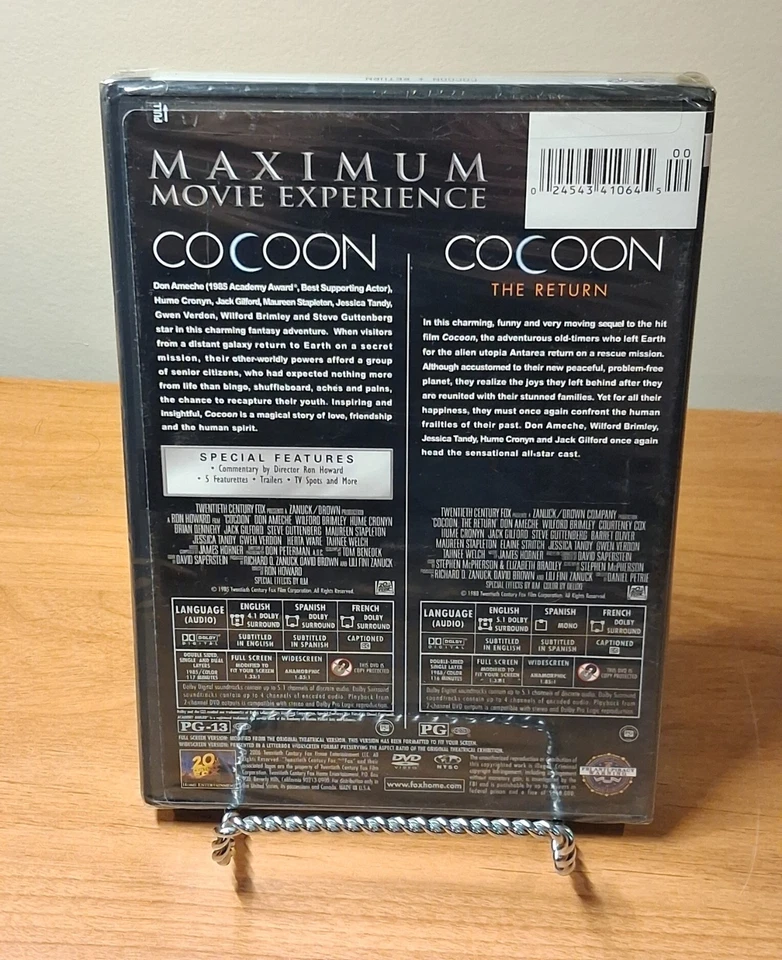 Cocoon / Cocoon 2: The Return (DVD, Double Feature 2-Disc Set) New Sealed - Image 2 of 2