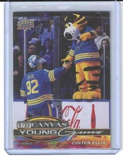 2025/26 UPPER DECK EXTENDED COLTEN ELLIS ROOKIE YOUNG GUNS CANVAS CARD # C-380. rookie card picture