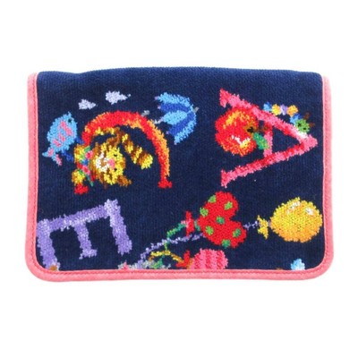 Feiler Joyful Multi Case Pile Fabric Navy/Js Ladies