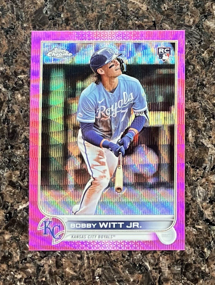 2022 Topps Chrome Update Bobby Witt Jr. Pink Wave Refractor USC35 ROOKIE RC