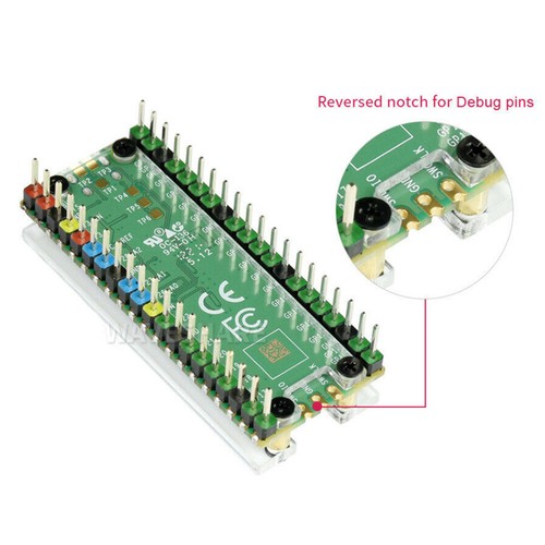 Clear Acrylic Top&Bottom Panel Case With Customs Key Cap for Raspberry Pi Pico H - Afbeelding 10 van 15