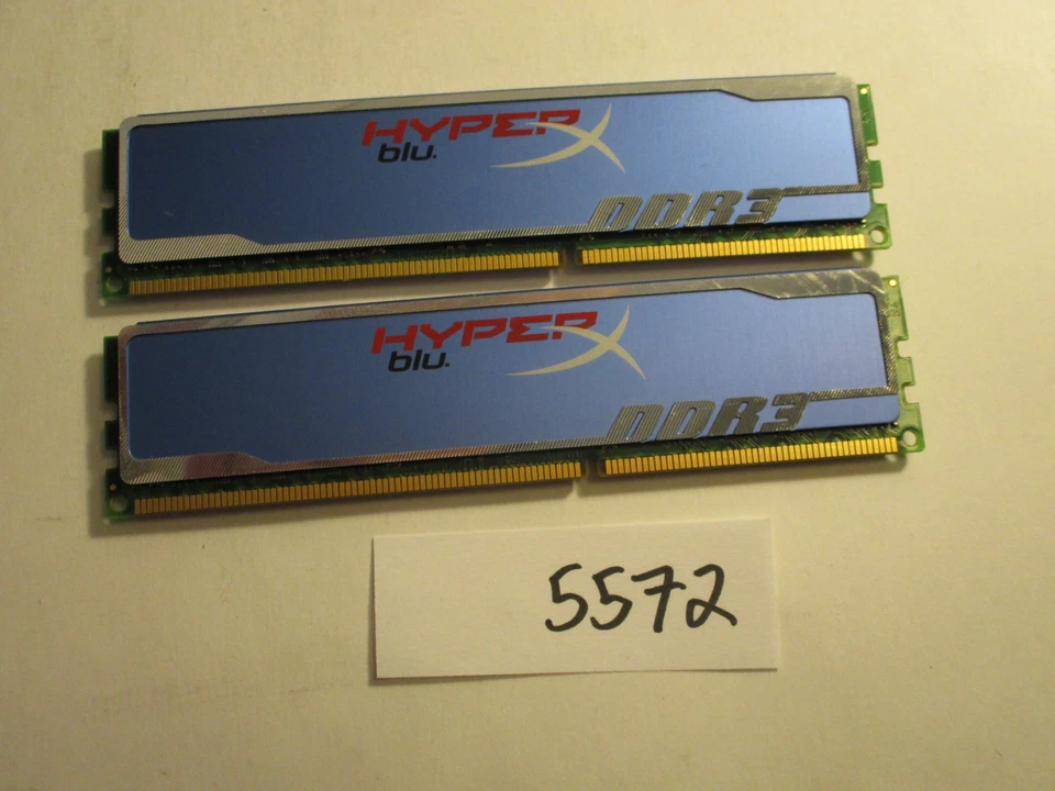 Kingston HyperX blu 2x2Gb=4Gb PC3-12800 1600Mhz DDR3 Desktop Memory RAM (5572) - Image 2 of 2