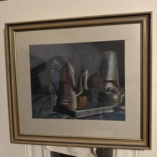 Still Life Pastel Signed Sean Malmberg Shown At Pompano Beach Art Galler Florida