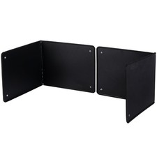 Black Large 2 Pieces 2 Sided Splatter Guard for Frying Stove Top,Oil Splash G...