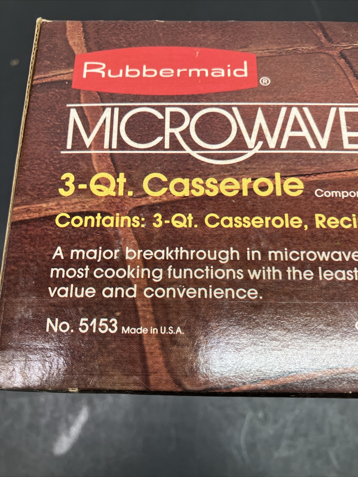Rubbermaid Microwave Cookware 3QT Casserole Veggie Steamer Popcorn