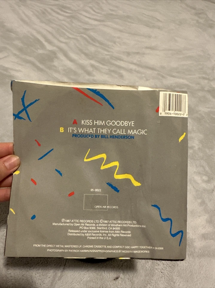 THE NYLONS KISS HIM GOODBYE / WHAT THEY CALL MAGIC 45 NM Open Air OS-0022 1987 - Image 2 of 4