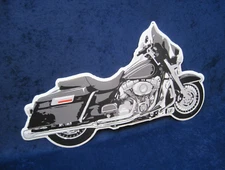 MOTORCYCLE ~ 22" Die-Cut Embossed Metal Sign ~ Garage Man Cave Bar ~ MADE in USA